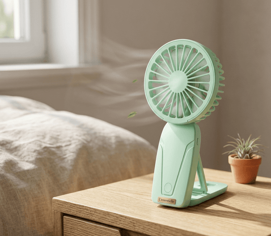 Mini Ventilateur Portable USB Pastel Fraîcheur Instantanée L'indispensable pour l'été - Vert - Lessentielle